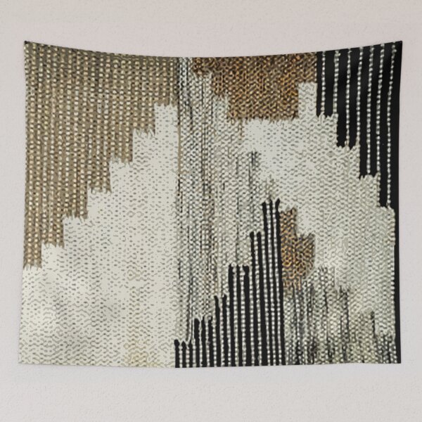 Item preview, Scandinavian Ethnic Aztec Pattern in Black & Beige designed and sold by MyArt23.