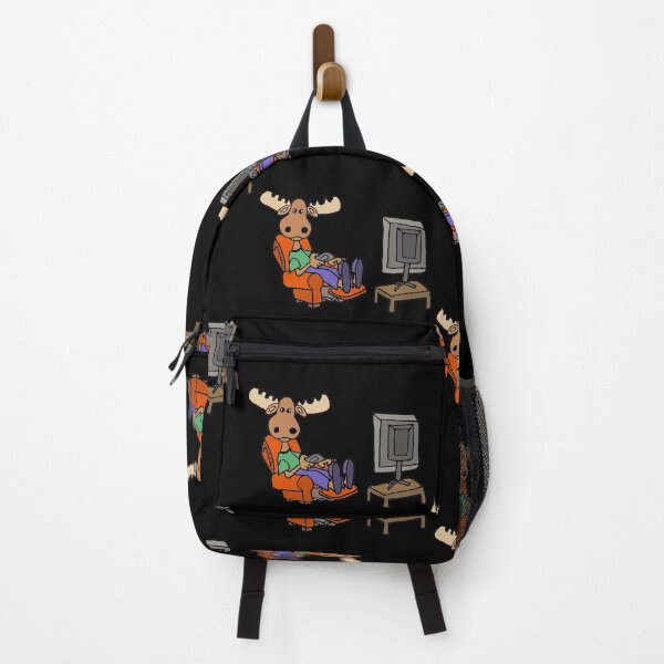 Item preview, Funny Moose watching TV Cartoon designed and sold by Nature's Fancy.