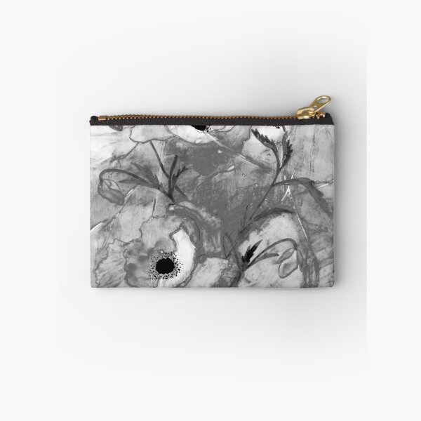 Item preview, Poppies in Black and White, Digital Conversion from Watercolor Painting designed and sold by The Elderberry Blossom.