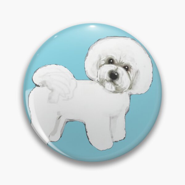 Item preview, Bichon Frise dog on blue designed and sold by MagentaRose.
