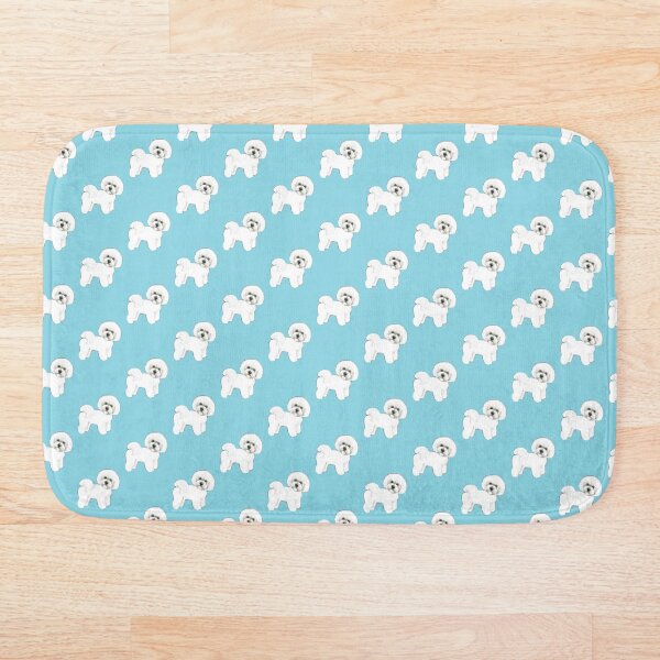 Item preview, Bichon Frise dog on blue designed and sold by MagentaRose.