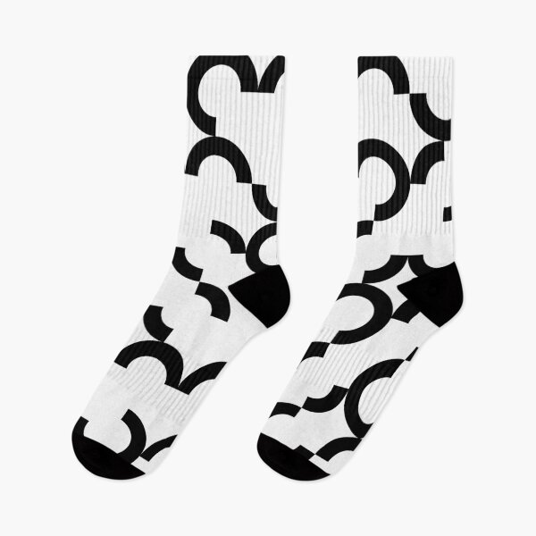 Item preview, Black, trendy, urban, playful circular geometric illustration pattern designed and sold by theendup.