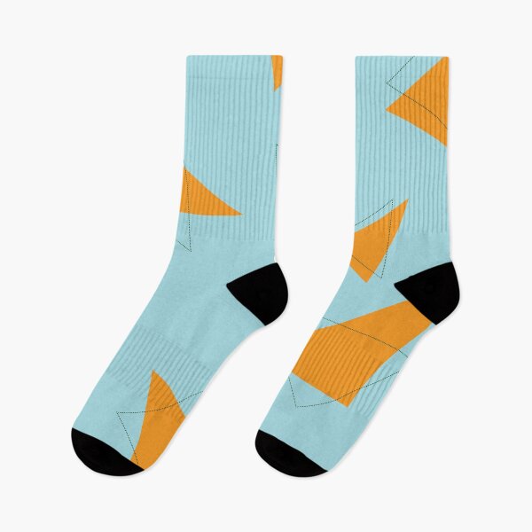 Item preview, Orange, blue, trendy, cool, urban triangle illustration pattern designed and sold by theendup.