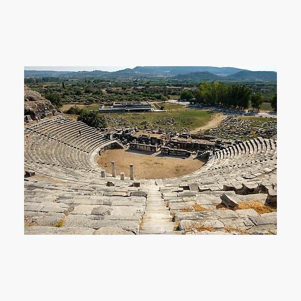 Ancient Greek amphitheater in Miletus, Turkey Photographic Print