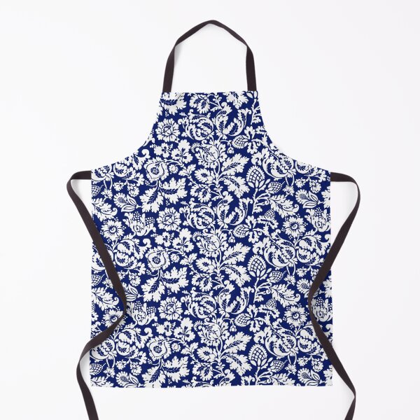 Item preview, William Morris Floral Damask, Cobalt Blue and White designed and sold by Marymarice.
