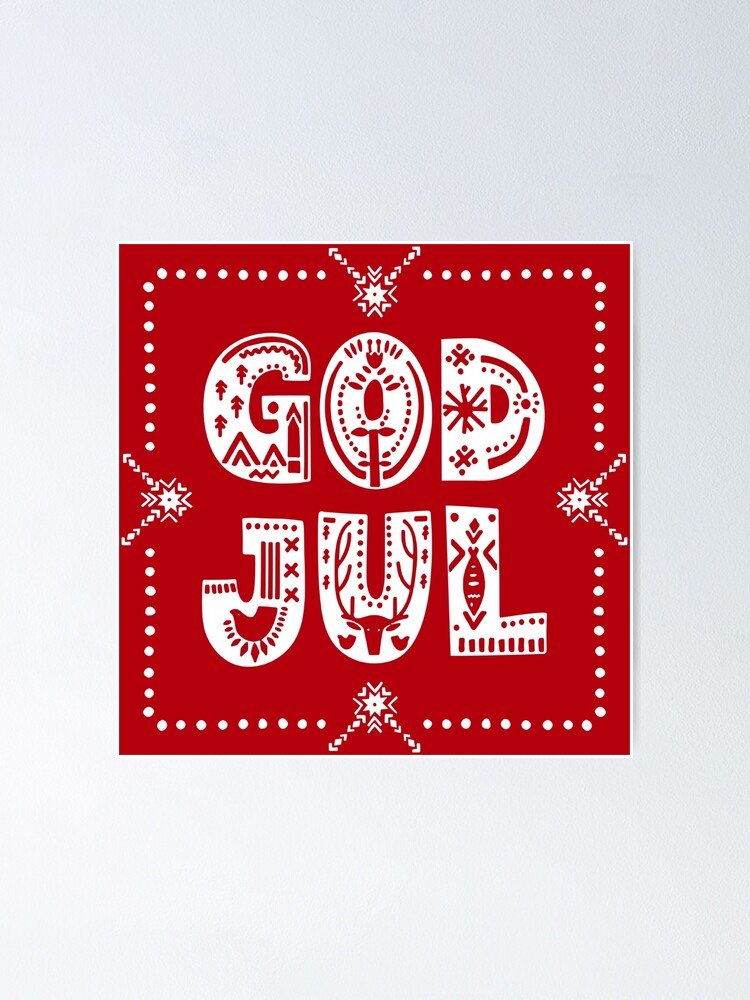 Sweden＊GOD JUL＊Christmas tapestry・* Vintage Norwegian Christmas