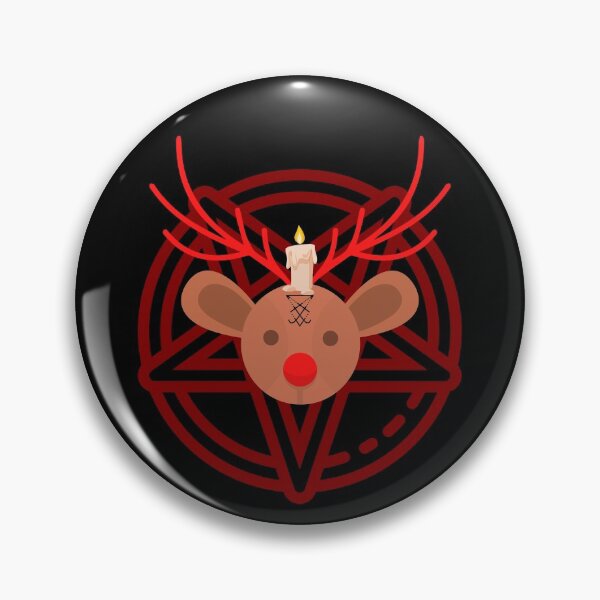 Item preview, Rudolph Baphomet Funny Crossover Christmas Reindeer Alternative Goth Emo Grunge Holiday designed and sold by RKSDesigns.