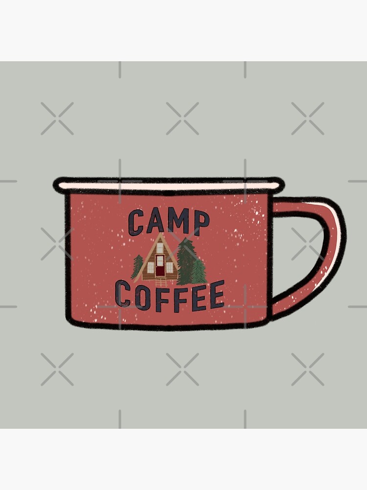 Peace Love Camp Print Coffee Mug Outdoor Travel Enamel Mugs