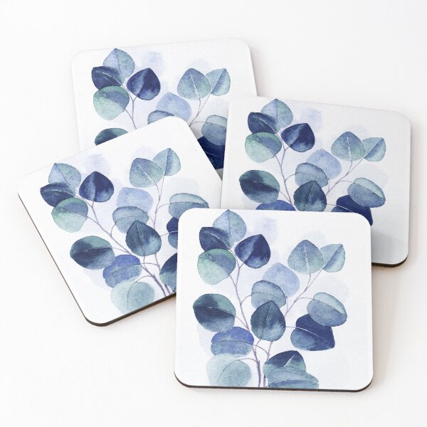 Item preview, Navy blue leaves, eucalyptus designed and sold by Myartspace.