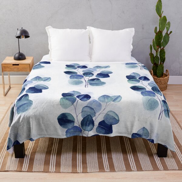 Item preview, Navy blue leaves, eucalyptus designed and sold by Myartspace.