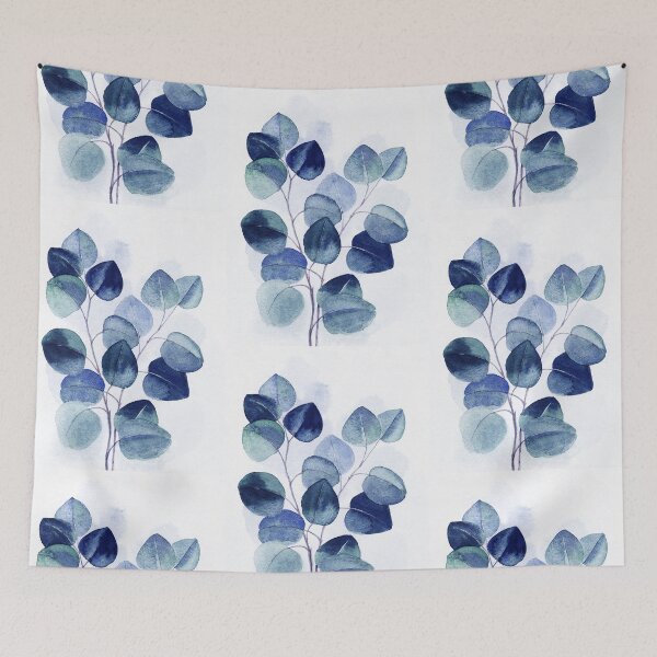 Item preview, Navy blue leaves, eucalyptus designed and sold by Myartspace.