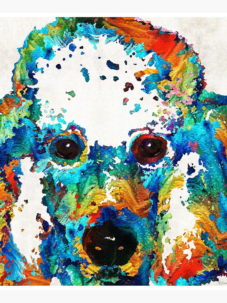 Colorful Poodle Dog Art by Sharon Cummings by SharonCummings