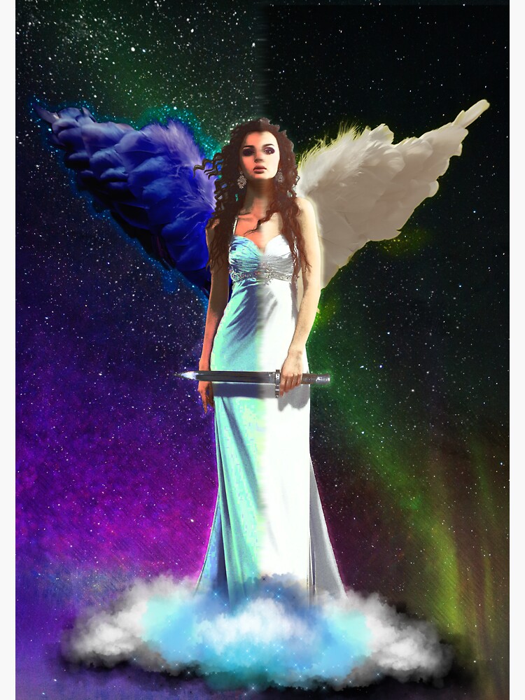 "angel wing artwork, bad angel, good girl gone bad" Sticker for Sale by