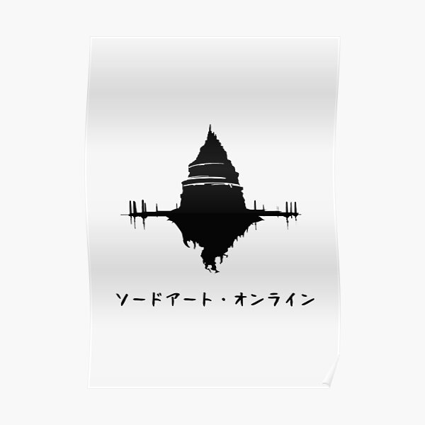 Sword Art Online Kirito Asuna Kirito And Asuna Swords Aincrad Swords Sao Black Poster By Aniprint Redbubble