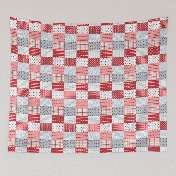 Item preview, Pink and Blue Patchwork designed and sold by camilacarvalho.