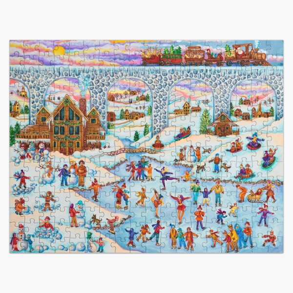 Winter Skating Party Jigsaw Puzzle
