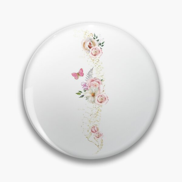Item preview, Human Spinal Cord Vintage Floral anatomy,  Physical Therapist Gift designed and sold by Lawandmedical.