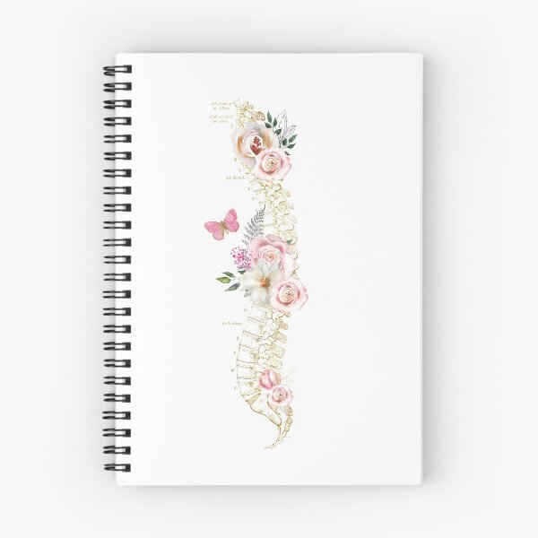 Item preview, Human Spinal Cord Vintage Floral anatomy,  Physical Therapist Gift designed and sold by Lawandmedical.