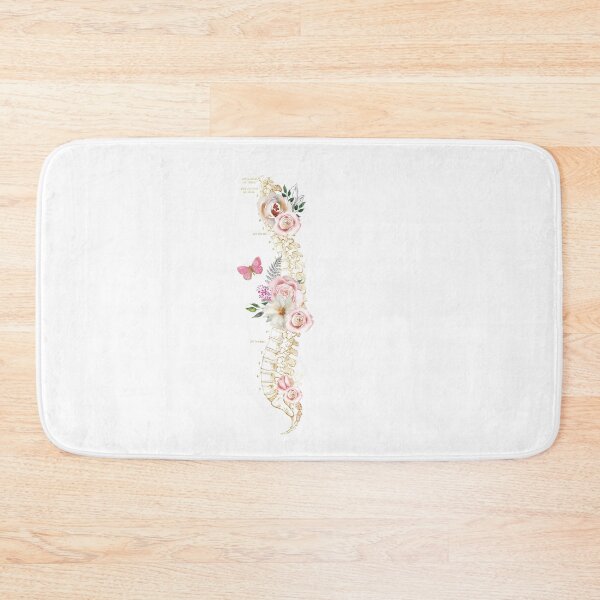 Item preview, Human Spinal Cord Vintage Floral anatomy,  Physical Therapist Gift designed and sold by Lawandmedical.