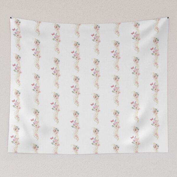 Item preview, Human Spinal Cord Vintage Floral anatomy,  Physical Therapist Gift designed and sold by Lawandmedical.