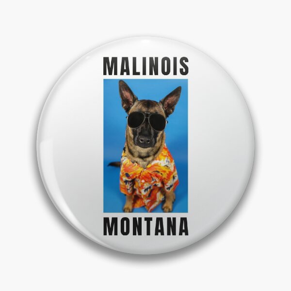 Item preview, Malinois Montana Funny Retro 80s Hawaiian Shirt Belgian Malinois  designed and sold by Malinois  Drive.