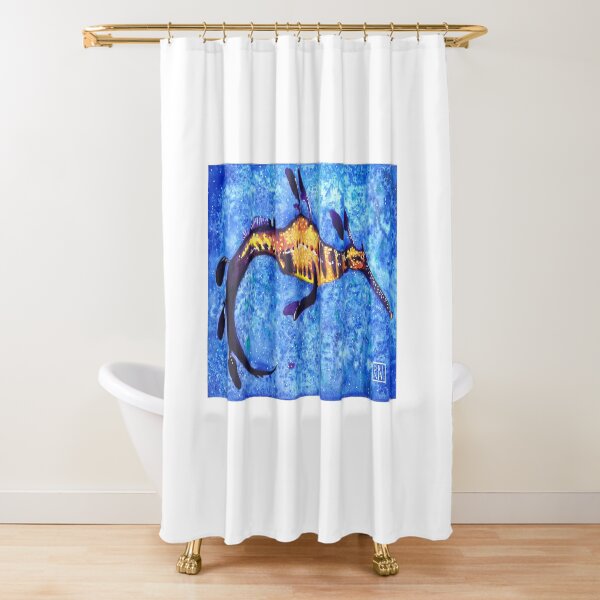Weedy Sea Dragon Shower Curtain