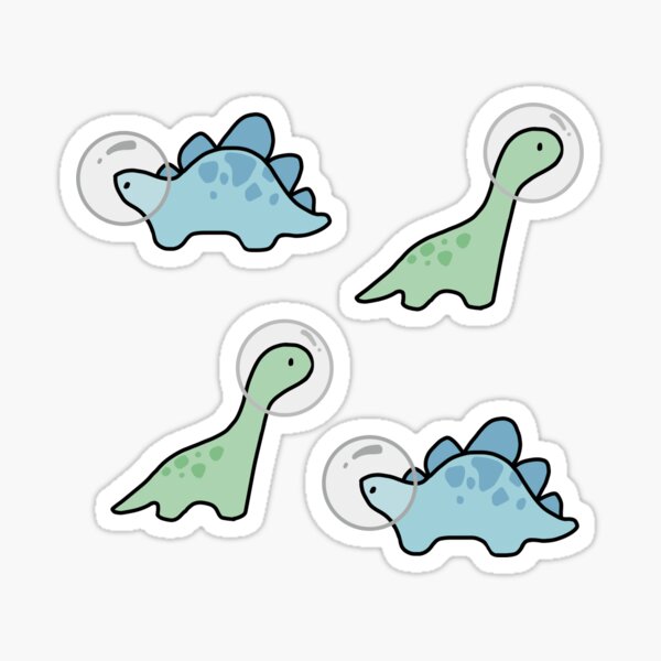 Astronaut Dinosaur Sticker Pack Pattern Sticker