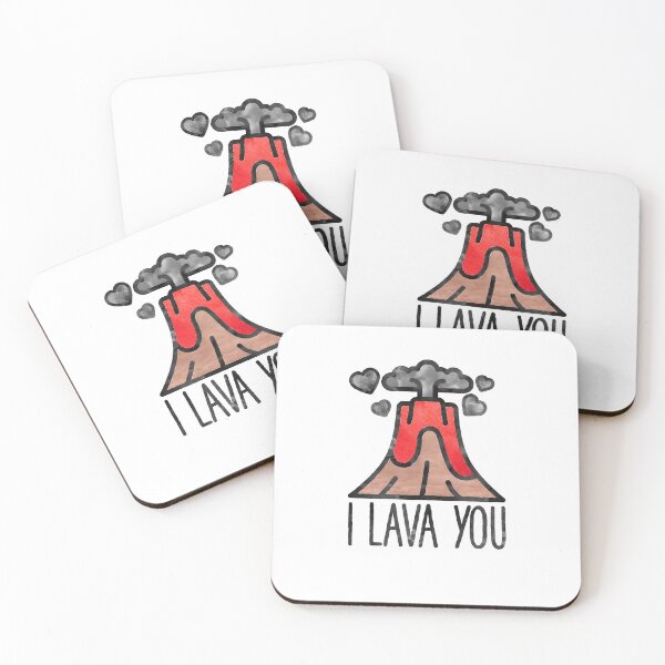 Item preview, I Lava You Cute Couples Pun BFF Watercolor designed and sold by sharedipmemes.