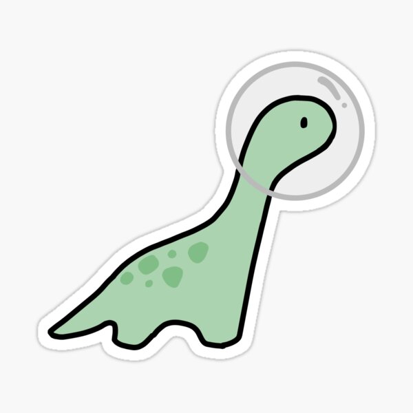 Astronaut Dinosaur Apatosaurus Brontosaurus Sticker