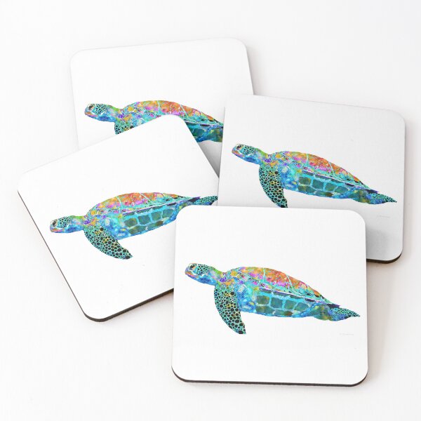 Item preview, Sea Turtle Beach - Colorful Beachy Art - Sharon Cummings designed and sold by Sharon Cummings Art.