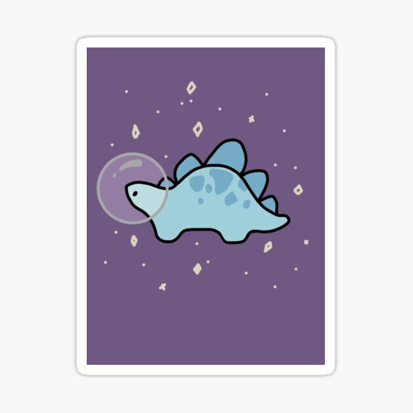 Item preview, Astronaut Dinosaur Blue Stegosaurus designed and sold by bassoongirl123.