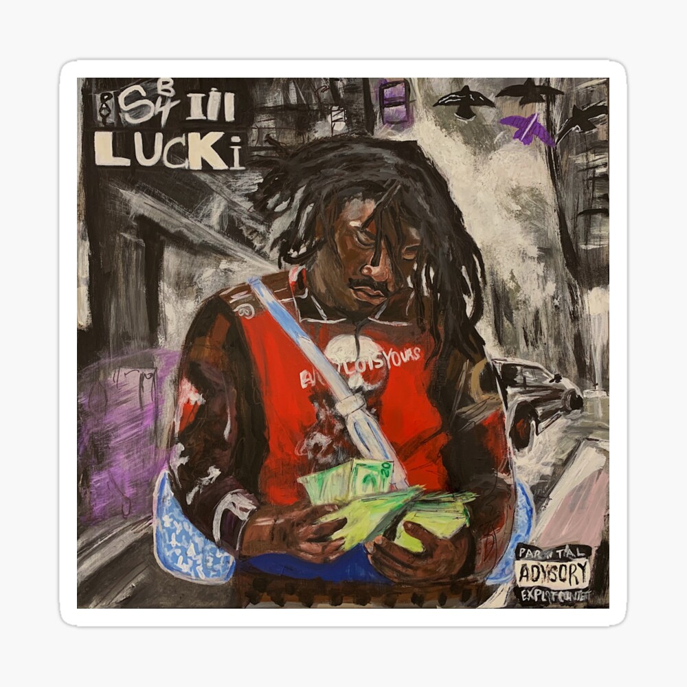 lucki,days b4 3,album,poster,cover,painting,fan  art,rap,rapper,dope,print,shirt,hiphop,deadboy,life,music,lyrics,graffiti,trap,cool,cover,gang,paint,w...