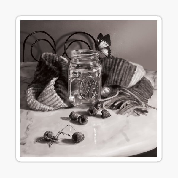 Realism Still-Life Painting Sticker