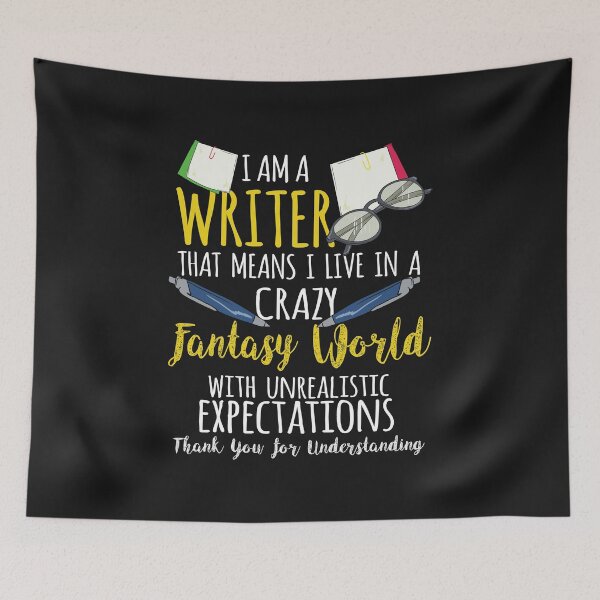Item preview, Writing Crazy Fantasy World Book Author  designed and sold by ShirtStar0815.