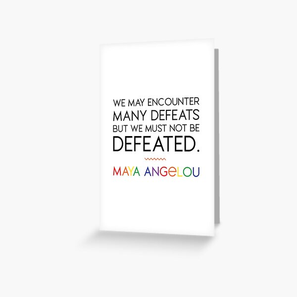 Maya Angelou "We Must Not Be Defeated" NEW Famous African American Poet POSTER 