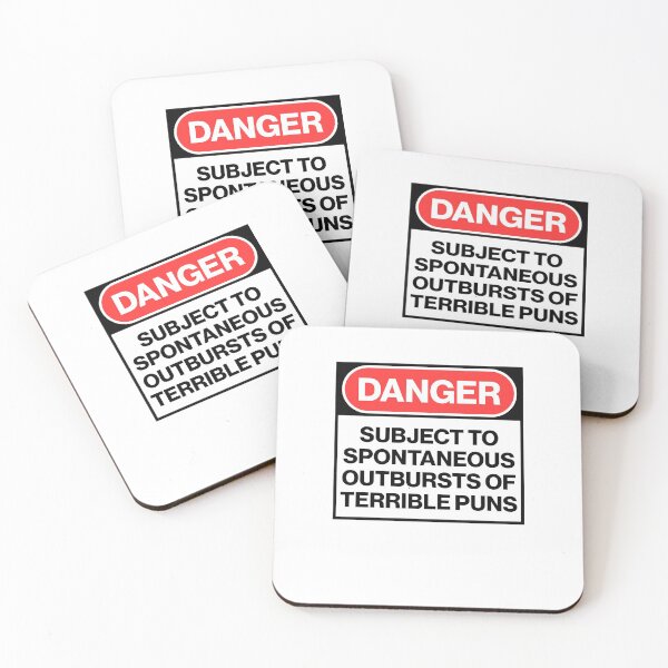 Item preview, Danger Waring Sing Subject To Oubursts Terrible Puns Jokes designed and sold by sharedipmemes.