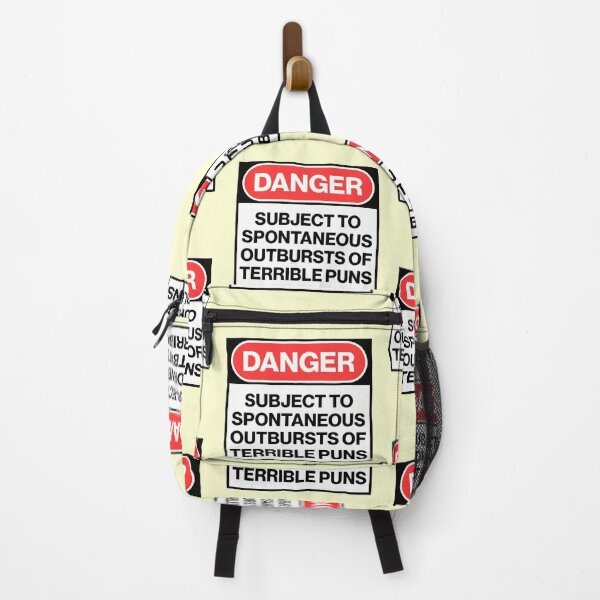 Item preview, Danger Waring Sing Subject To Oubursts Terrible Puns Jokes designed and sold by sharedipmemes.