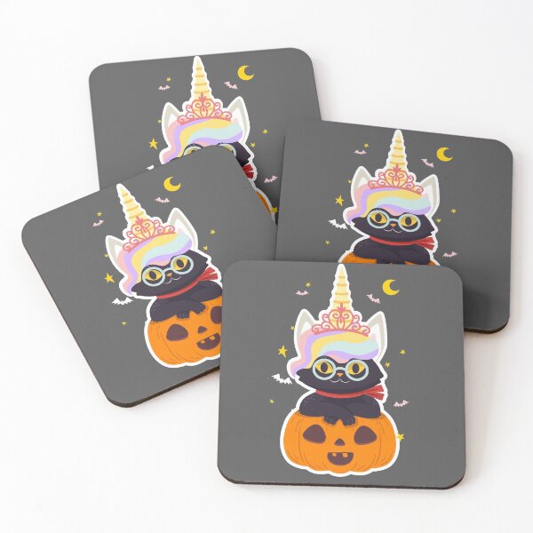 Item preview, Unicorn Black Cat Pumpkin designed and sold by Ribsa.
