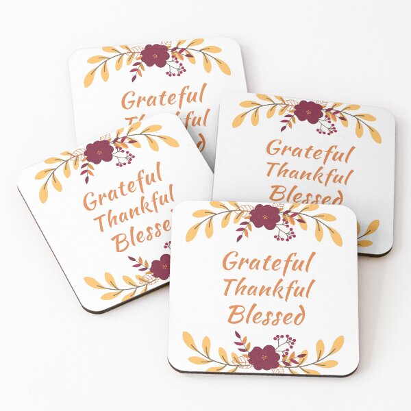 Item preview, Grateful Thankful Blessed Thanksgiving Gift for Mom Gift for Wife Wall Art  Greeting Card designed and sold by Orchyd.