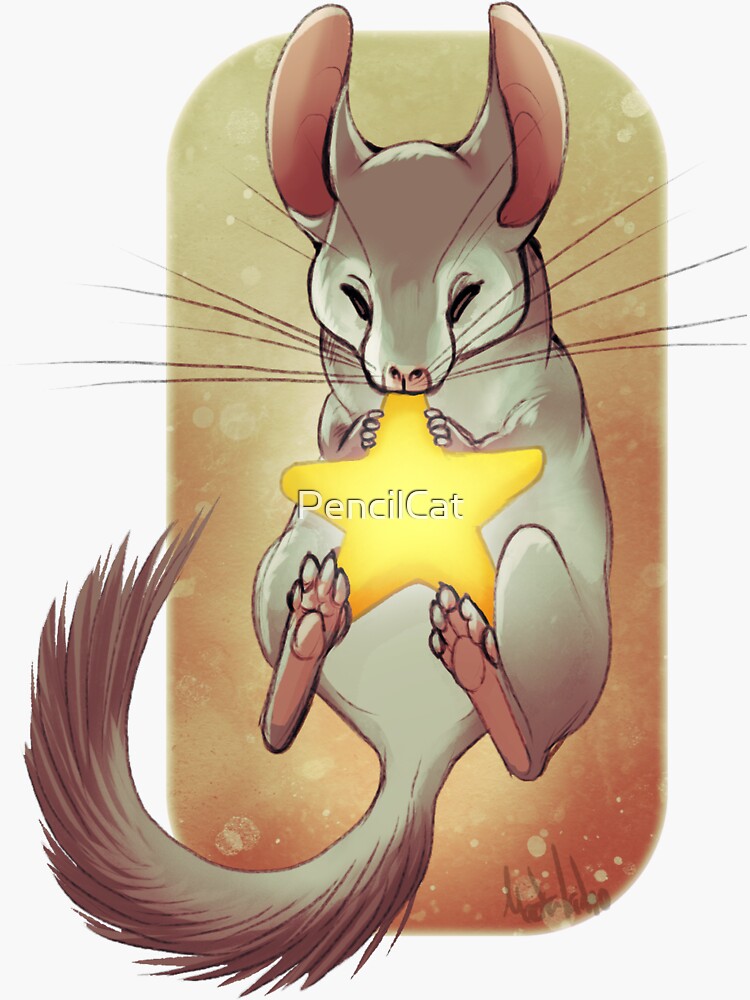 Thumbnail 3 of 3, Sticker, Holiday Chinchilla designed and sold by PencilCat.