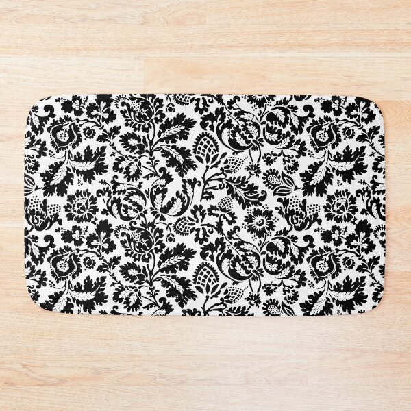 Item preview, William Morris Floral Damask, Black on White designed and sold by Marymarice.