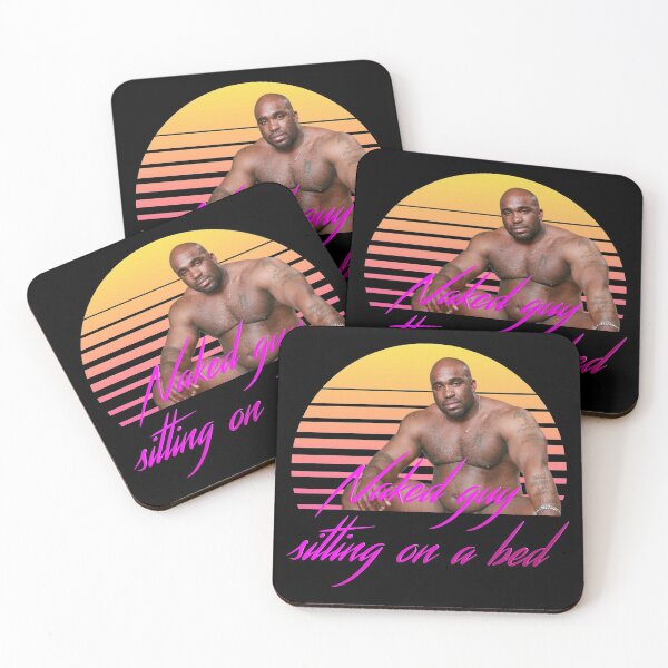 Item preview, BARRY WOOD - NAKED GUY SITTING ON A BED (Vaporwave) designed and sold by Ettore13.