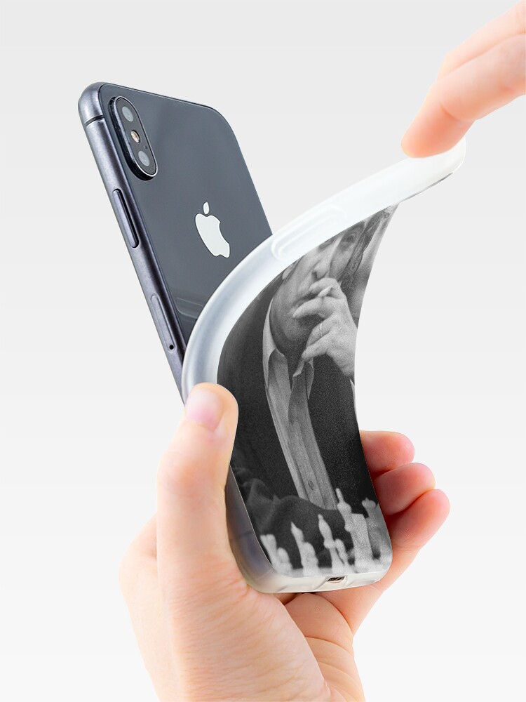Bobby fischer smooking iPhone Case by LoveGalBlackTan