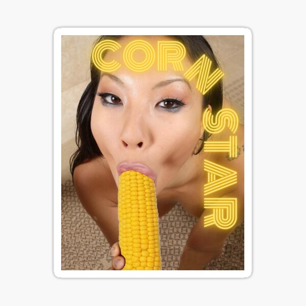 Asa Akira- Suck corn- Cornstar Sticker