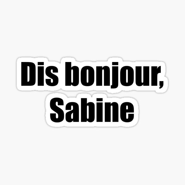 Sticker Dikkenek Dis Bonjour Sabine Par Footon Redbubble