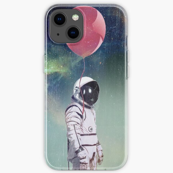 Red Balloon - Astronaut with a red balloon iPhone Soft Case