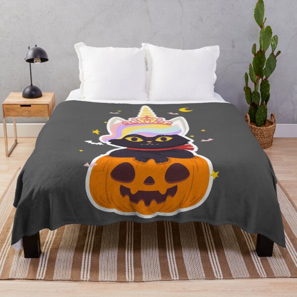 Item preview, Unicorn Black Cat Pumpkin designed and sold by Ribsa.