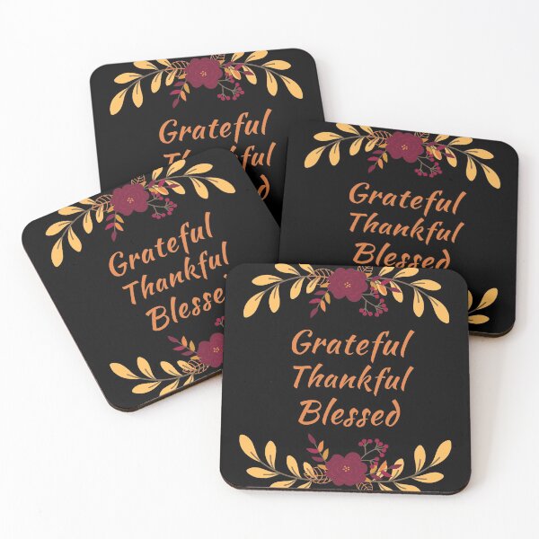 Item preview, Grateful Thankful Blessed Thanksgiving Gift for Mom Gift for Wife Wall Art  Greeting Card designed and sold by Orchyd.