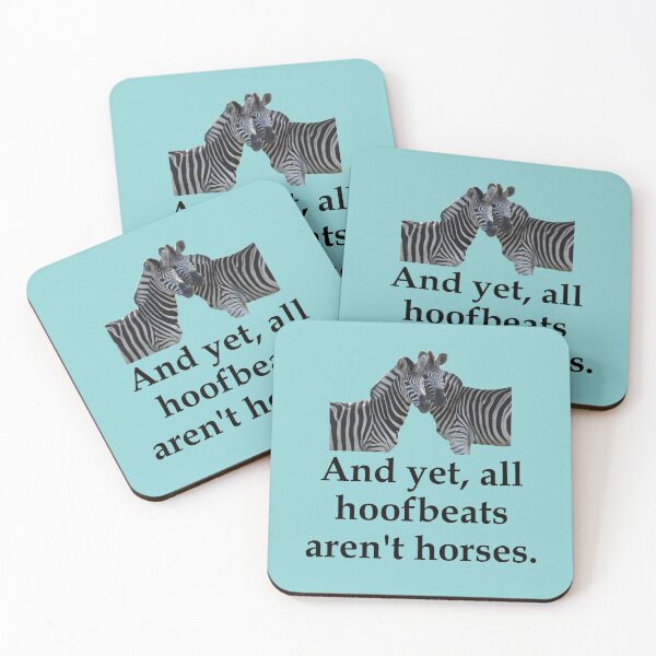 Item preview, And Yet, All Hoofbeats Aren't Horses    - Zebra motif designed and sold by geeverny.