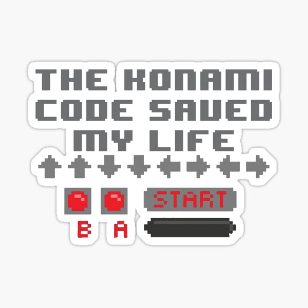Vista previa del artículo con la obra «El código de Konami», diseñado y vendido por DapperGraphic.